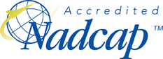 A blue and white logo for the accrediting yadco.
