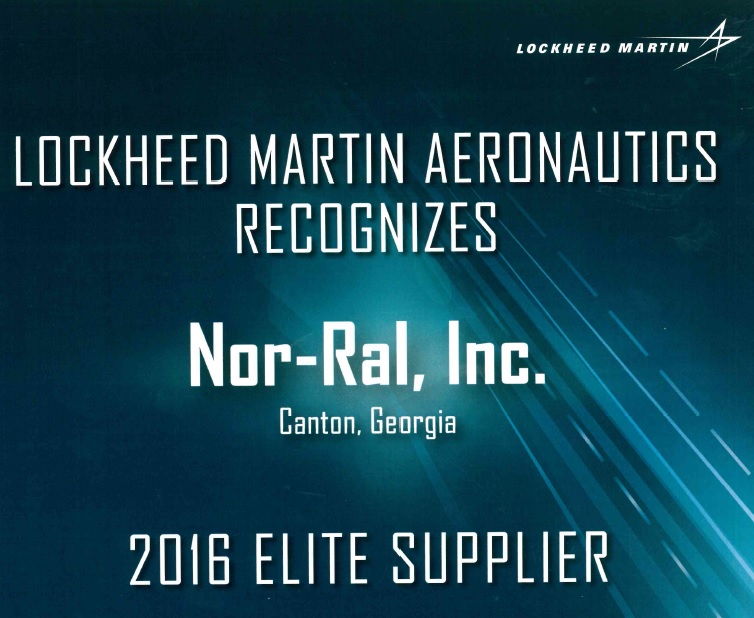 A picture of the 2 0 1 6 lockheed martin aeronautics recognizes.